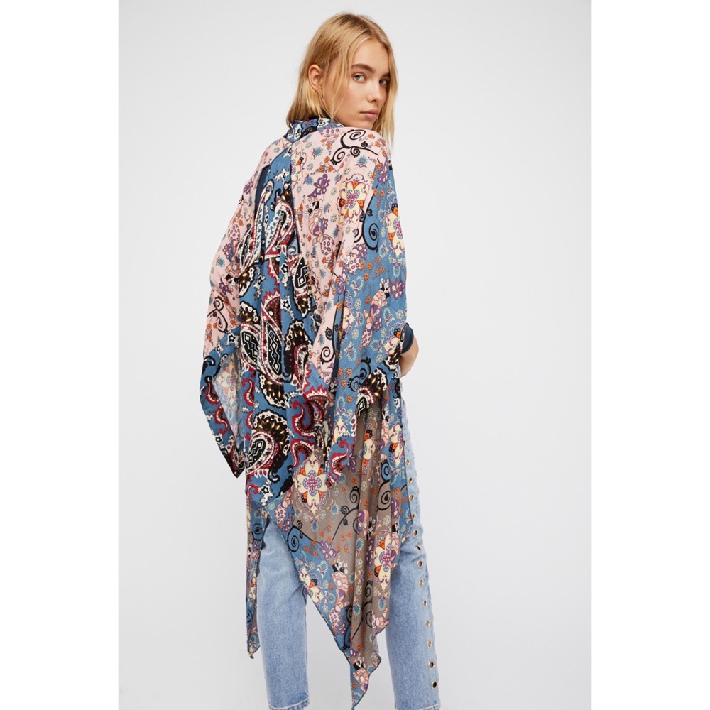 Free People Little Wing Mix Print Kimono